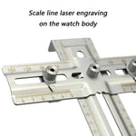 LinkMejor Stainless Steel Drawers Handle Locator Jig Woodworking Hardware Drilling Guide for Cabinet Doors Handle Installation