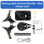 Flowing Halos Universe Starship Kit 5V DC Blue Pink Green Red LED Soldering Decoration Light Kit