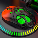 LinkMejor X10 Tri-Mode Wireless Gaming Mouse Hollow Design 10000DPI RGB Lighting 400mAh Battery 10000Hz Polling Rate 71g Lightweight 2.4G/Bluetooth/Wired Esports Gamer Mice