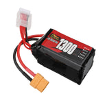 LinkMejor 4S 14.8V 1300mAh 30C 19.24Wh LiPo Battery XT60 Plug for RC Drone FPV Racing