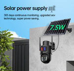 Wireless WIFI/4G Solar Security Camera 4MP Outdoor PTZ Night Vision Auto Tracking Solar Powered Waterproof Home Safety CCTV System