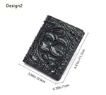 Ekphero Men's Genuine Leather Wallet Crocodile Texture Business Wallet Fashion Cowhide Bifold Money Purse Multi-slot Card Holder