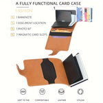 Automatic Elastic Credit Card Holder Mens Wallet Double Layer Aluminum Alloy Credit Card Holder Fashion Simple Metal Credit Card Holder