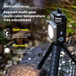 LinkMejor USB Rechargeable LED Camping Lantern with Magnetic Base and Multi-Source COB Work/Repair Light for Outdoor Use