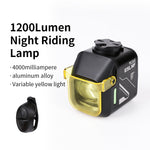 LinkMejor 1200LM Wired Remote Control Bicycle Headlight Aluminum Alloy 4000mAh Type-C Charging Bike Front Light with Dustproof Lampshade