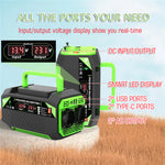 500W Inverter DC 12V to AC 220V with EU Socket Dual LCD Display Fast Charging for Outdoor Camping Car Home Use  Portable Power Supply
