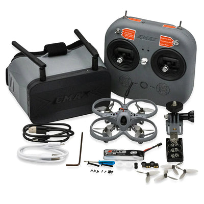 LinkMejor Tinyhawk Lite Analog 75mm 1S RTF RC FPV Racing Drone with E8 Remote Transmitter Transporter II Goggle for Beginners