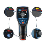Professional D-TECT120 Wall Scanner Radar Technology Metal/Cable/Wood/Water Pipe/Wire High-precision Wall Gold plumb Dual Power Source Waterproof Construction Tool