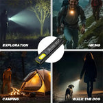 LinkMejor Keychain Flashlight Multi-functional Portable USB Rechargeable Mini Torch Light With Magnet For Outdoor Hiking Camping