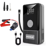 LinkMejor Intelligent Portable Car Jump Starter LED Light Multi Functional Emergency Starting Power Supply with Smart Clamps for Automobiles
