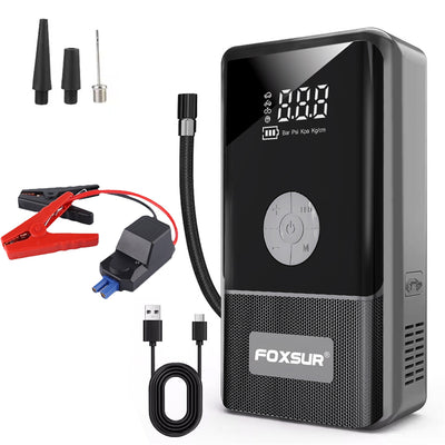 LinkMejor Intelligent Portable Car Jump Starter LED Light Multi Functional Emergency Starting Power Supply with Smart Clamps for Automobiles