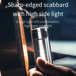 LinkMejor W7000 500 Lumens Rechargeable LED Flashlight with COB Side Light 4 Lights Modes Type-C Charging Waterproof Torch for Camping Hiking Emergency