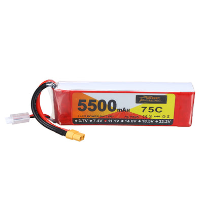 LinkMejor 11.1V 5500mAh 75C 3S LiPo Battery XT60 Plug for RC Drone
