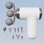 LM-130 Portable Deep Tissue Massage Gun 9 Massage Heads 6-Speed Quiet Percussion Massager Portable Muscle Therapy for Pain Relief