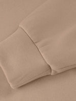 Women Puff Sleeve Crew Neck Solid Color Hem Long Sleeve Sweatshirts