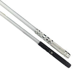 2-in-1 Metal Laser Sword with Hit Sound Seven Color Lights Rechargeable Perfect for Cosplay and Role-play