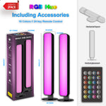 LinkMejor RGB Light Bar Rhythm Pickup Atmosphere Desktop Lamp Remote Control for Gaming Computer Room Bedroom