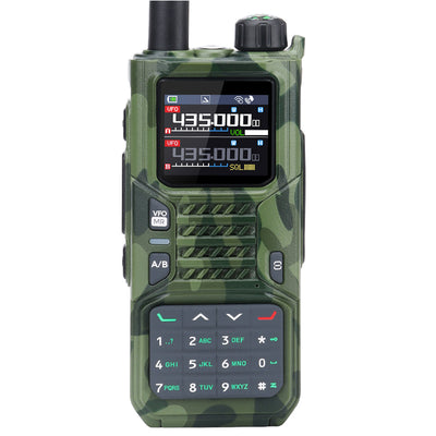 LinkMejor RD-55 PRO 10W Walkie Talkie Multi-Band GPS APRS bluetooth Programming Wireless Frequency Copying Type-C Compass Long Range Two Way Radio with Flashlight
