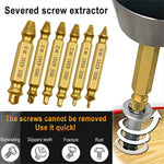 6PCS Damaged Screw Extractor Set Easy Out Bolt Extractor Set Double Head Screw Remover Tools Broken Head Screw Removers High Speed Steel