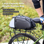 LinkMejor 4L Bicycle Pannier Bag Multi-Purpose Wear-resistant Bike Rear Rack Bag Night Reflective Cycling Camel Bag for MTB