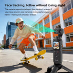 Ourlife 4K Handheld Action Camera 330 Degree Face Tracking Gimbal Stabilizer 64MP Pocket Digital Camera 1.72 Inch Touch Screen WiFi Sports Cam