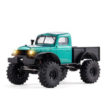 LinkMejor FCX24 Power Wagon 12401 RTR 1/24 2.4G 4WD Brushless RC Car Rock Crawler Off-Road Truck Two Speed Upgraded Chassis Metal Gears Portal Axles LED Light Oil Filled Shocks Vehicles Models Toys