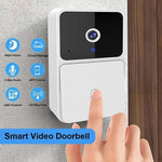 LinkMejor Video Doorbell Door Camera Wireless Night Vision Smart Home Security HD Door Bell Two Way Intercom Voice Change for Home Visual Doorbell