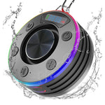 T7 IPX7 Waterproof Speaker RGB Portable bluetooth Speaker with Suction Cup Stereo Subwoofer LED Display TWS Hands-free Call FM Radio Indoors Outdoors Speakers for Bathroom Party