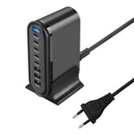 [GaN Tech] Bakeey YMX-613 600W 8-Port USB PD Charger 3USB-A+5USB-C PD QC Fast Charging Digital Display Desktop Charging Station EU Plug US Plug for iPhone 16 16 Pro 15 14 13 Pro Max for Huawei Pura X for Xiaomi 15 Ultra for Samsung Galaxy S25 Ultra