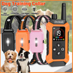 LinkMejor Dog Training Collar with LCD Display 4000FT Remote Range IP67 Waterproof Collar with Flashlight Security Keypad Lock PC-32