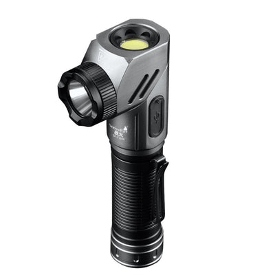 Bikight 1500 Lumens L-shape 21700 LED Flashlight 90° Swivel Emergency Magnetic Work Lamp 21700 Rechargeable Flash Light Outdoor Tactical Corner Light LED Torch