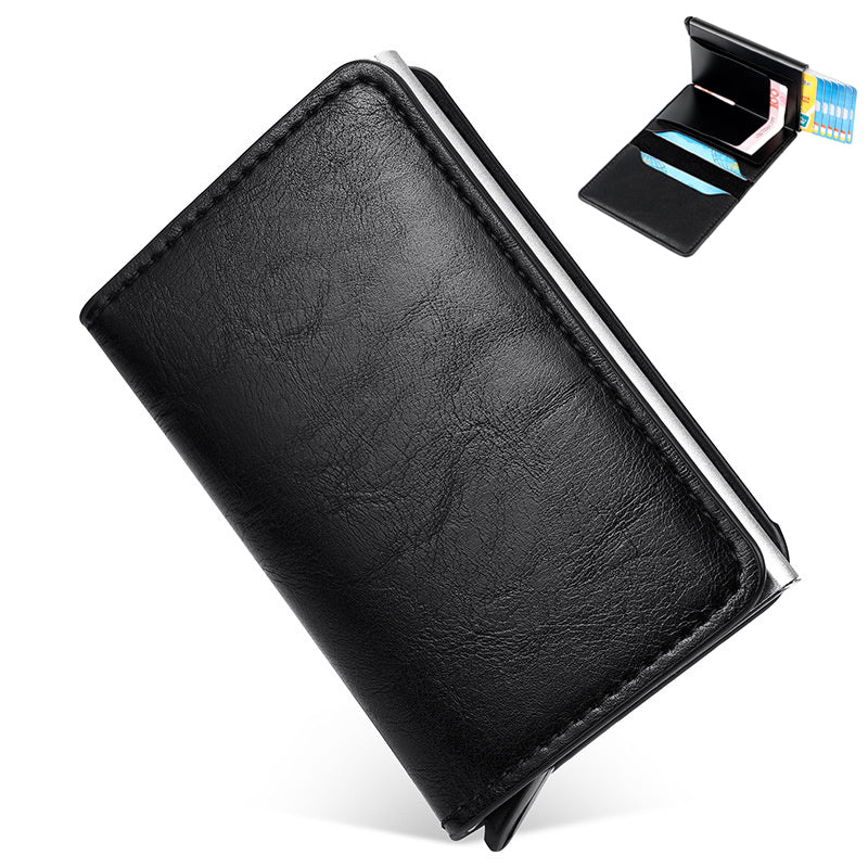 ID Credit Card Holder Wallet Mens RFID Blocking Protected Card Holder Case Slim PU Leather Wallets Mini Small Money Wallet