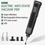 LinkMejor 140g Lift Electric Vacuum Suction Pen Rechargeable Portable SMD IC Handling Tool Built-in Mini Pump Anti-Static LED Light Type-C Charging Screen Display