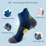 3 Pairs Men's Breathable Sports Socks Wicking Sweat Deodorant Outdoor Running Cycling Fitness Climbing Ankle Socks Comfortable