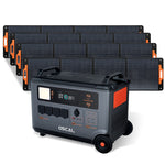 [US Direct]Blackview Oscal PowerMax3600 Rugged Power Station with PM200/PM400 Solar Panel Kit 3600Wh to 57600Wh LiFePO4 Battery Pack Power Bank with 14 Outlets 5 LED Light Modes Morse Code Roller Power Backup for Emergency Communication Camping House