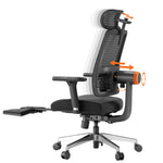 LinkMejor MagicH-BPro Ergonomic Chair with Footrest, Auto-Following Backrest Headrest, Adaptive Lower Back Support, Adjustable Armrest, 4 Positions to Lock