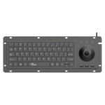 LinkMejor Wired Trackball Keyboard 64 Keys Scissor Switch Quiet Anti-interference Trackball Set Embedded USB Industrial Keyboard