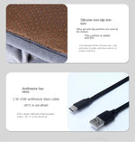 Heated Seat Cushion Office USB Winter Warmer Temperature Adjustable Graphene 5V Electric Chair Pad Electric Heating Cushion Pad Chair Winter Warming 3 Layer Blanket