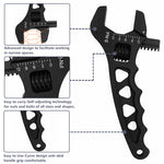 Universal AN3-12 Adjustable Wrench Lightweight Aluminum Fitting Tool Corrosion-Resistant AN Hose Fitting Spanner Red/Black/Blue