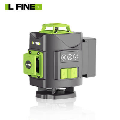 LinkMejor 4D 16 Line Green Laser Level Class II 515nm Self-Leveling ±1mm at 7m 30M Range 1200mAh Batteries Multi-Purpose Tripod