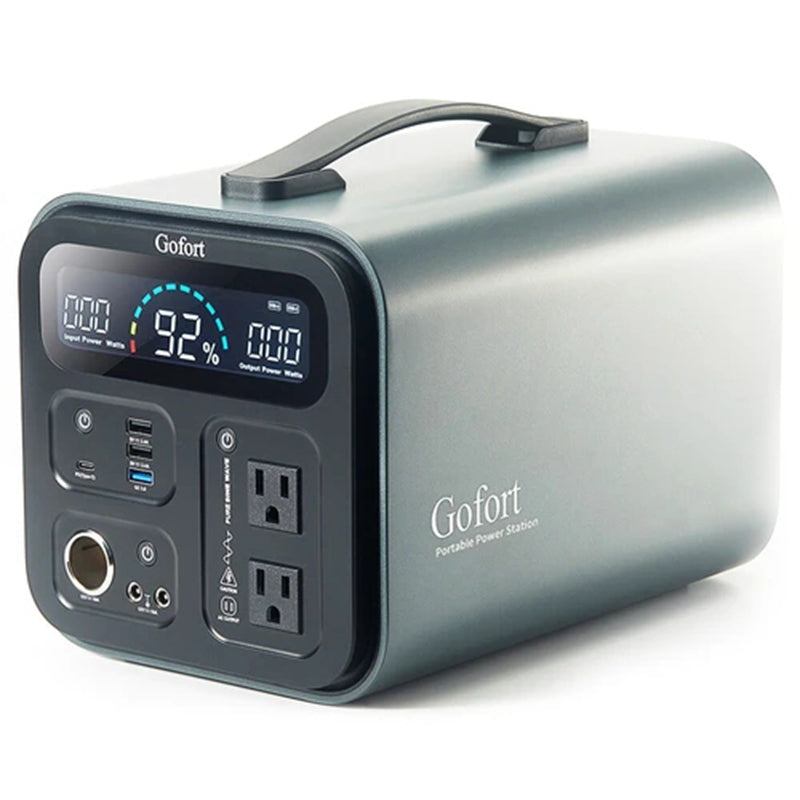 [USA Direct] Gofort UA1100 1100Wh 1200W Portable Power Station 2x Pure Sine Wave AC110V Outlets 1200W Inverter Solar Generator for RV Van Home Outdoor Camping Emergency Battery Backup