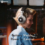 Picun P28X Wireless Headset bluetooth Headphone Dual Drivers 60H Playtime Low Latency Adjustable Headband Support Wired Connection Sports Headphones