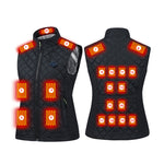 LinkMejor 21 Area Heating Vest for Women USB Charging Lightweight Warm Outdoor Electric Heating Coats