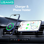 LinkMejor CD277 15W Magnetic Wireless Charger Car Phone Holder Fast Wireless Charging Bracket Car Air Vent Compatibility for Smart Phones for iPhone 17 17Pro 16 Pro Max 15 14 for Xiaomi 17pro for Huawei Mate XTs for OPPO