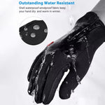 LinkMejor Winter Touchscreen Gloves USB Heated Gloves Men Women Warm Gloves Waterproof Windproof For Outdoor Winter Activities