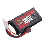 LinkMejor Power 7.4V 1800mAh 120C 2S LiPo Battery T Plug for RC Car