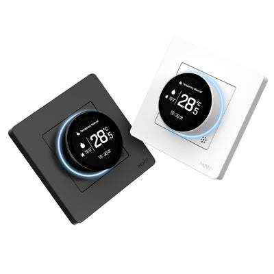 Moes Tuya Zigbee3.0 Smart Knob Thermostat with LED Digital Display Water Heating/Electric Heating/Gas Boiler APP  Remote Controller Weekly Programmable Voice Control Work with Alexa Google Home