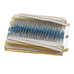 1000Pcs Metal Film Resistors Assorted Kit 0.25W 1/4W 50 Kinds Resistance Values 0.1Ω to 10MΩ ±1% High Precision Electronics Components