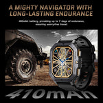 LinkMejor C28 2.02-inch HD Screen 410mAh Battery bluetooth Call Heart Rate Blood Pressure Blood Oxygen Monitor Sleep Monitoring Stress Detection Cycle Tracking Multi-sport Modes Music Playback 1 ATM Waterproof Smart Watch