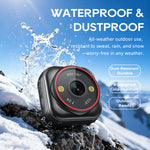 4G Pocket Security Vlog Camera 2MP HD 2.5K Ultra-Clear 135° Wide Angle AI Motion Night Vision Two-Way Audio Instant Alert Waterproof 1500mAh Long Battery Wireless Action Sport Camera for Outdoor